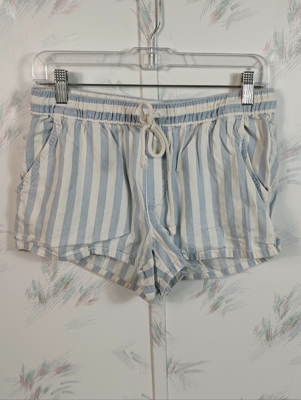 Aerie Blue Striped Shorts Small